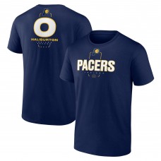 Футболка Tyrese Haliburton Indiana Pacers Behind The Back Name & Number - Navy