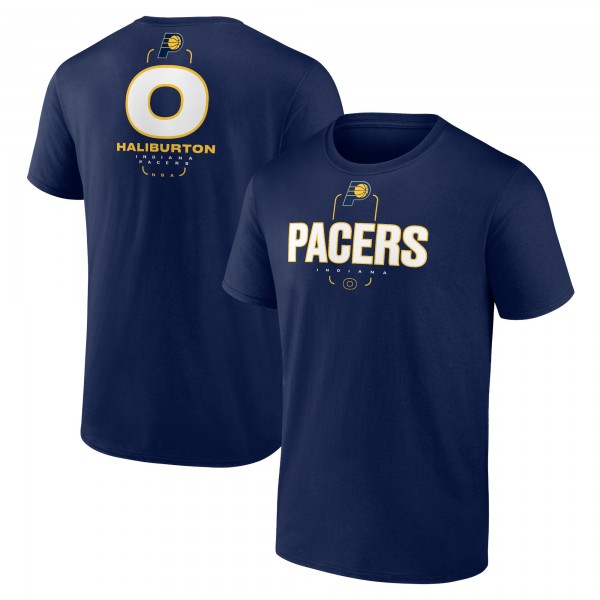 Футболка Tyrese Haliburton Indiana Pacers Behind The Back Name & Number - Navy