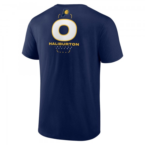 Футболка Tyrese Haliburton Indiana Pacers Behind The Back Name & Number - Navy