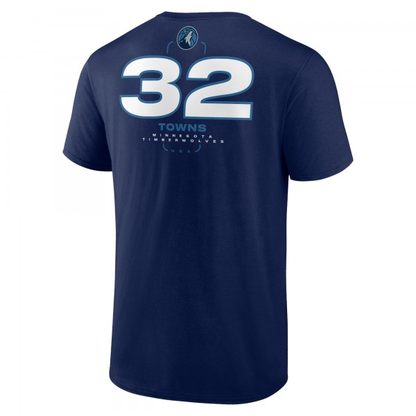 Футболка Karl-Anthony Towns Minnesota Timberwolves Behind The Back Name & Number - Navy