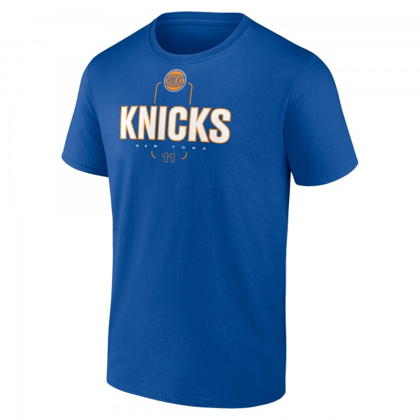 Футболка Jalen Brunson New York Knicks Behind The Back Name & Number - Blue