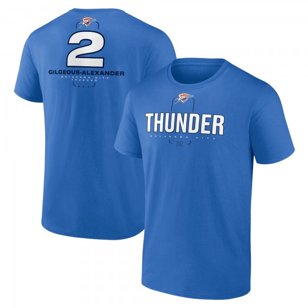 Футболка Oklahoma City Thunder Shai Gilgeous-Alexander Blue Behind The Back Name & Number