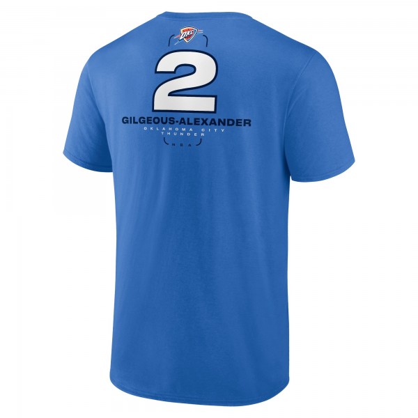 Футболка Oklahoma City Thunder Shai Gilgeous-Alexander Blue Behind The Back Name & Number