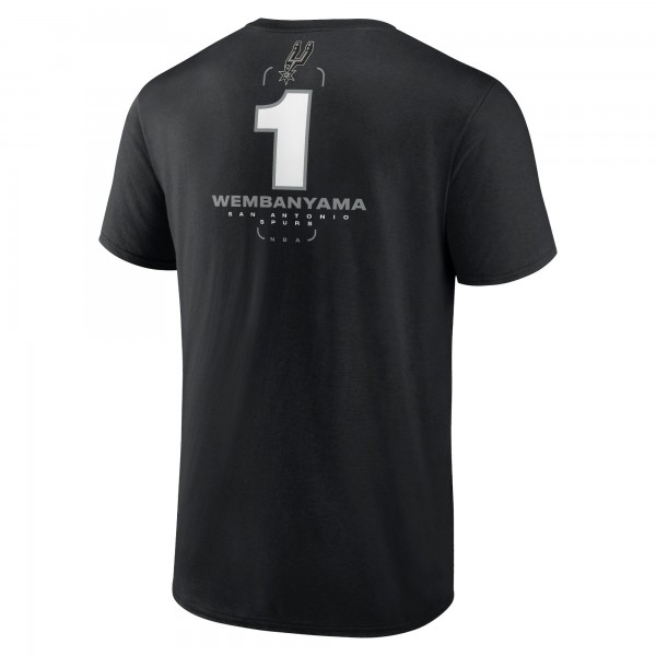 Футболка Victor Wembanyama San Antonio Spurs Behind The Back Name & Number - Black