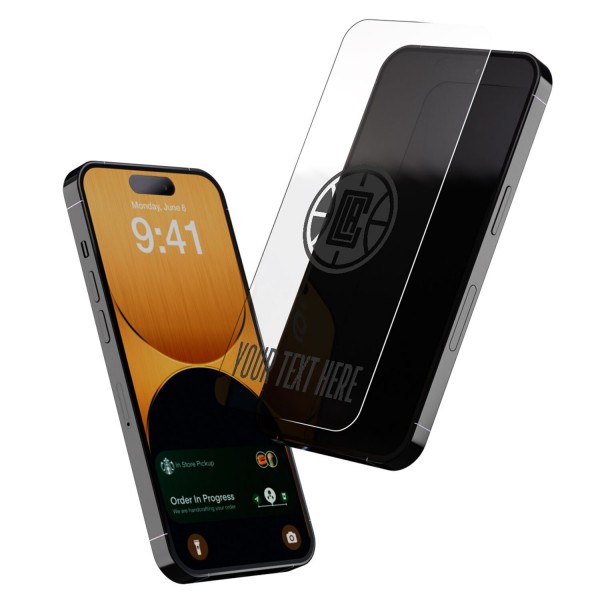 LA Clippers Keyscaper Custom Glass iPhone Disappearing Logo Screen Protector