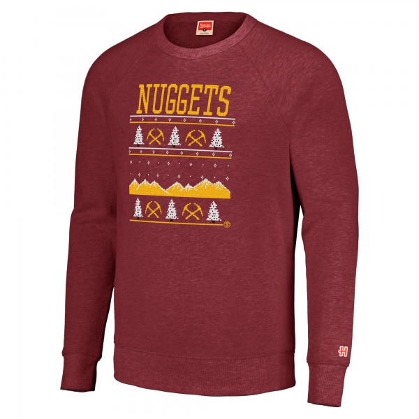 Кофта Unisex Denver Nuggets Homage Red Holiday Tri-Blend Raglan