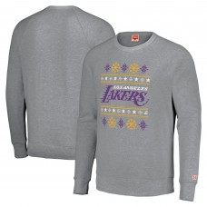 Кофта Los Angeles Lakers Homage Unisex Holiday Tri-Blend Raglan - Gray