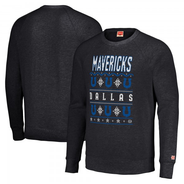 Кофта Dallas Mavericks Homage Unisex Holiday Raglan - Charcoal