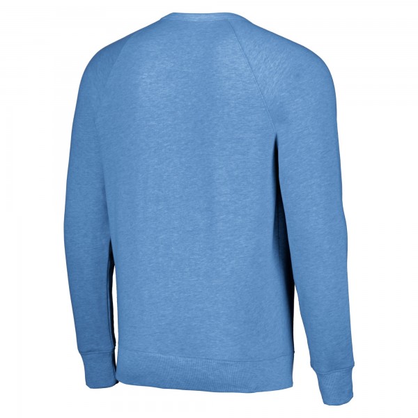 Unisex Philadelphia 76ers Homage Light Blue Holiday Raglan Pullover Sweatshirt