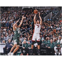 Jaime Jaquez Jr. Miami Heat Autographed Fanatics Authentic 16 x 20 Shooting in White Photograph