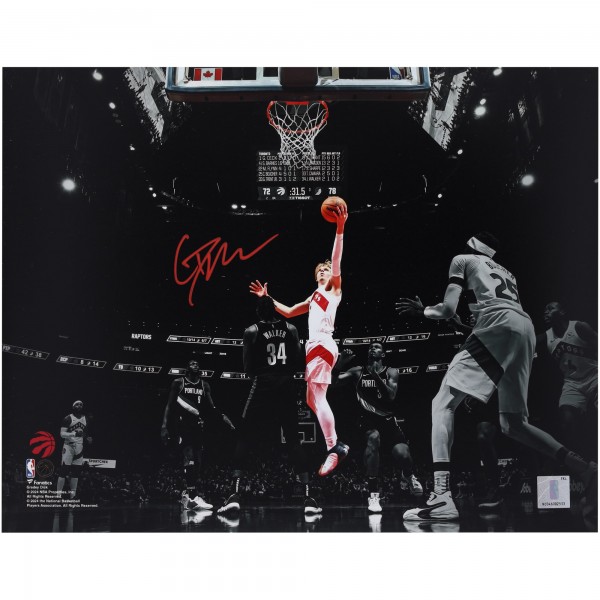Gradey Dick Toronto Raptors Autographed Fanatics Authentic 11 x 14 Spotlight Photograph