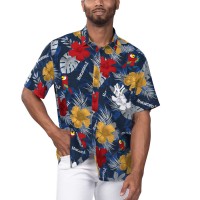 Рубашка с коротким рукавом New York Yankees Margaritaville Navy Island Life Floral Party