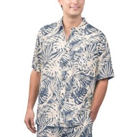 Рубашка с коротким рукавом New York Yankees Margaritaville Navy Monstera Print Party