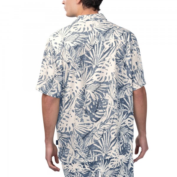 Рубашка с коротким рукавом New York Yankees Margaritaville Navy Monstera Print Party
