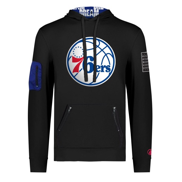 Unisex Philadelphia 76ers FISLL x Black History Collection Black Pullover Hoodie