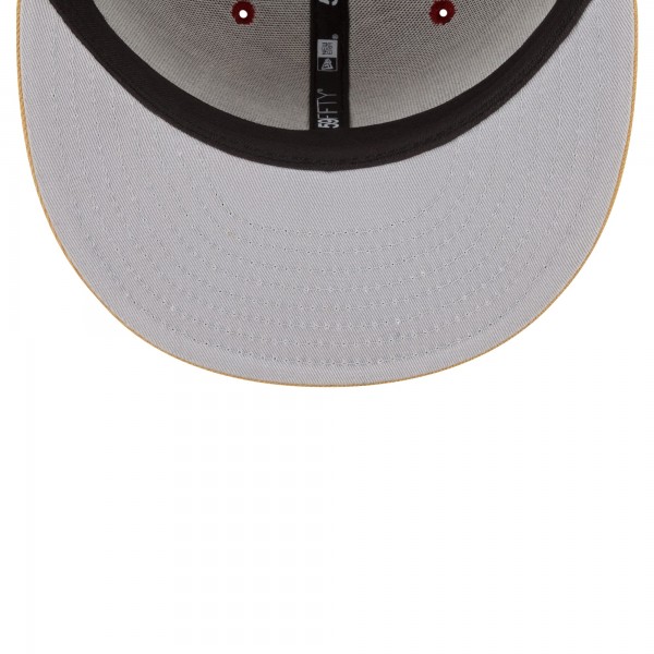 Бейсболка Cleveland Cavaliers New Era Wine/Gold 2-Tone 59FIFTY