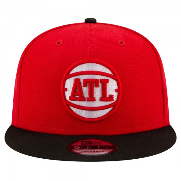 Бейсболка Atlanta Hawks New Era Red/Black Official Team Color 2Tone 9FIFTY Snapback