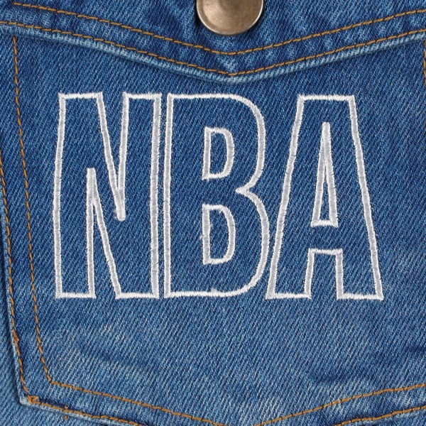 Джинсовая куртка NBA FISLL All Teams Full-Button Hoodie - Blue/Gray