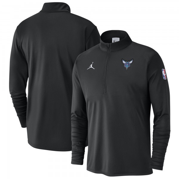 Кофта на короткой молнии Charlotte Hornets Jordan Brand 2024/25 Courtside Performance - Black