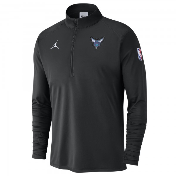 Кофта на короткой молнии Charlotte Hornets Jordan Brand 2024/25 Courtside Performance - Black