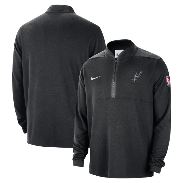 San Antonio Spurs Nike Black 2024/25 Courtside Performance Half-Zip Top