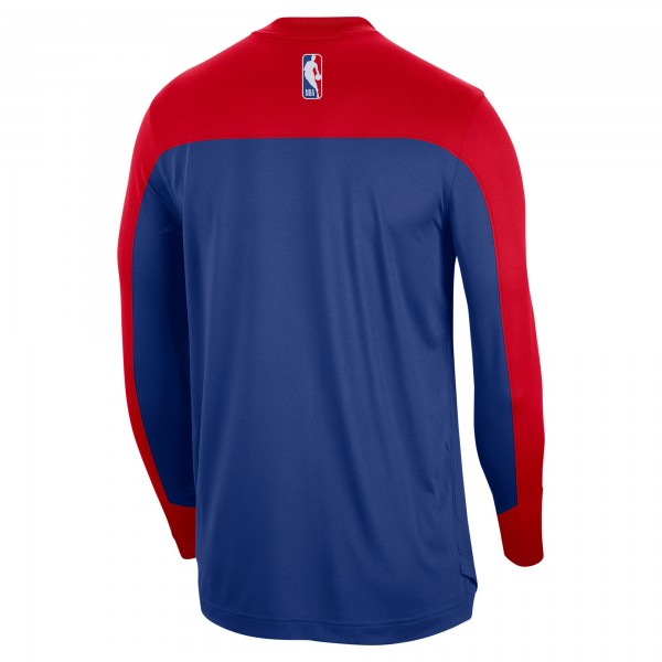 Philadelphia 76ers Nike Royal 2024/25 Authentic Pre-Game Legend Long Sleeve Shooting Shirt