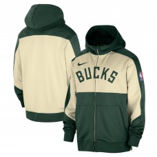 Толстовка на молнии Milwaukee Bucks Nike Authentic On-Court Showtime Performance - Hunter Green