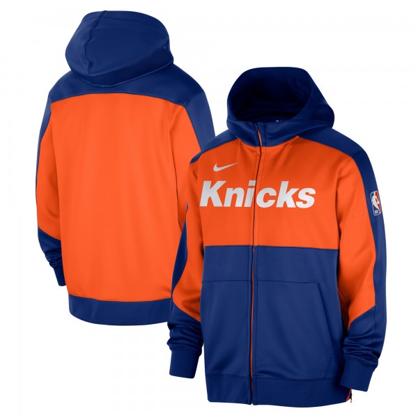 Толстовка на молнии New York Knicks Nike Authentic On-Court Showtime Performance - Blue