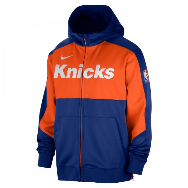Толстовка на молнии New York Knicks Nike Authentic On-Court Showtime Performance - Blue