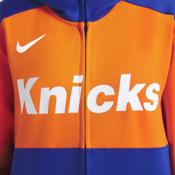 Толстовка на молнии New York Knicks Nike Authentic On-Court Showtime Performance - Blue