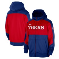 Philadelphia 76ers Nike Royal Authentic On-Court Showtime Performance Full-Zip Hoodie