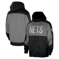 Толстовка Brooklyn Nets Nike Black Authentic On-Court Showtime Performance Full-Zip