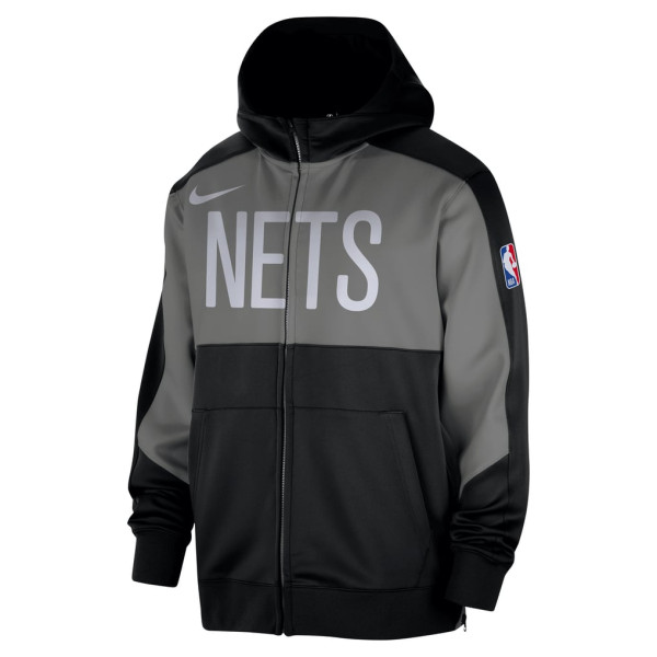 Толстовка Brooklyn Nets Nike Black Authentic On-Court Showtime Performance Full-Zip