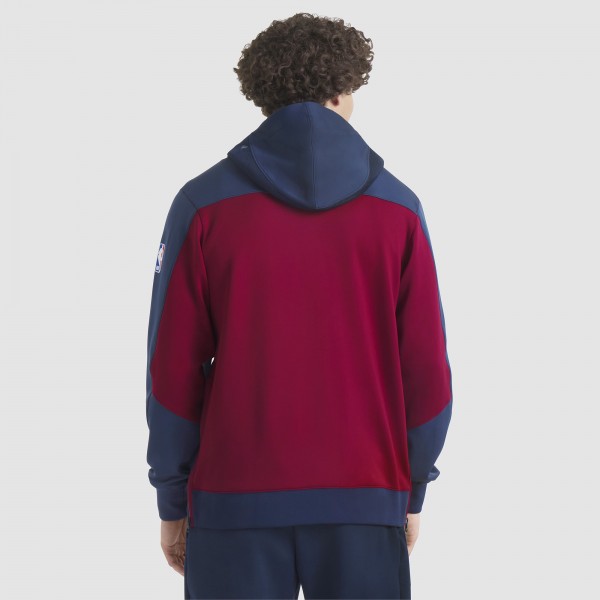 Толстовка на молнии Denver Nuggets Nike Navy Authentic On-Court Showtime Performance