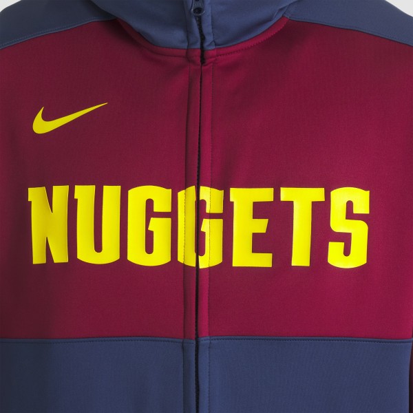 Толстовка на молнии Denver Nuggets Nike Navy Authentic On-Court Showtime Performance