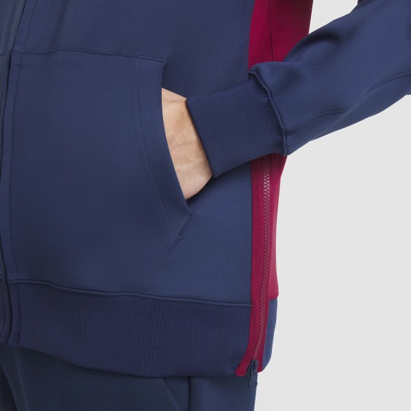 Толстовка на молнии Denver Nuggets Nike Navy Authentic On-Court Showtime Performance