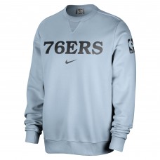Philadelphia 76ers Nike Light Blue Courtside Standard Issue Performance Pullover Sweatshirt