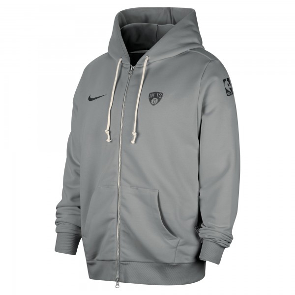 Толстовка на молнии Brooklyn Nets Nike Authentic Standard Issue - Gray