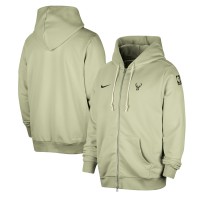 Толстовка на молнии Milwaukee Bucks Nike Authentic Standard Issue - Green