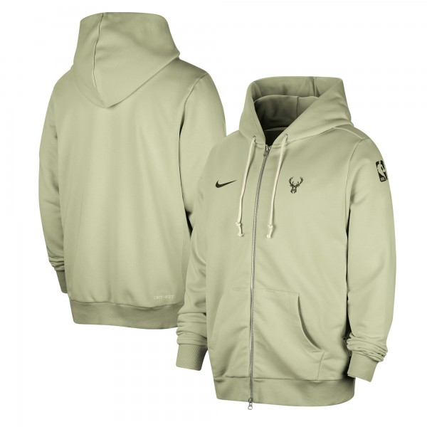 Толстовка на молнии Milwaukee Bucks Nike Authentic Standard Issue - Green