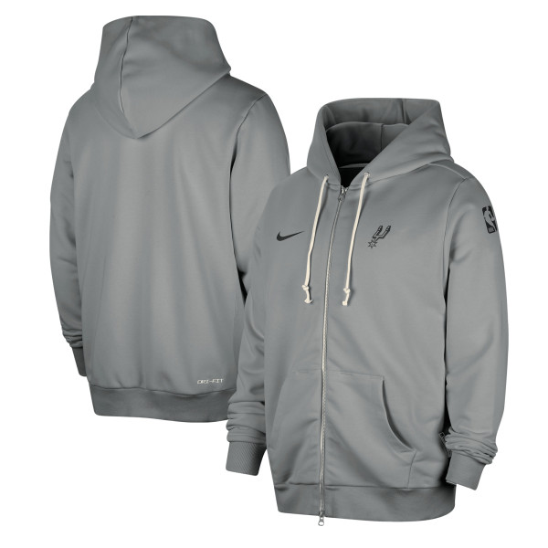 Толстовка San Antonio Spurs Nike Gray Authentic Standard Issue Full-Zip Jacket