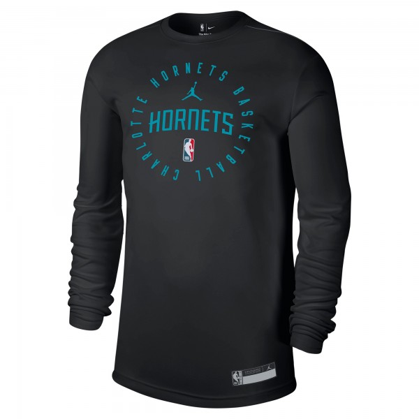 Футболка с длинным рукавом Charlotte Hornets Jordan Brand 2024/25 Legend On-Court Practice - Black