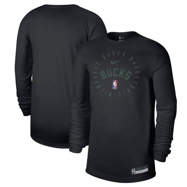 Футболка с длинным рукавом Milwaukee Bucks Nike 2024/25 Legend On-Court Practice - Black