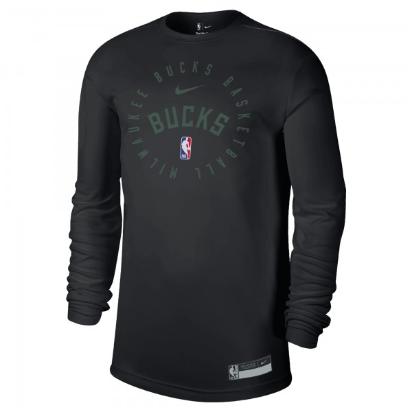 Футболка с длинным рукавом Milwaukee Bucks Nike 2024/25 Legend On-Court Practice - Black