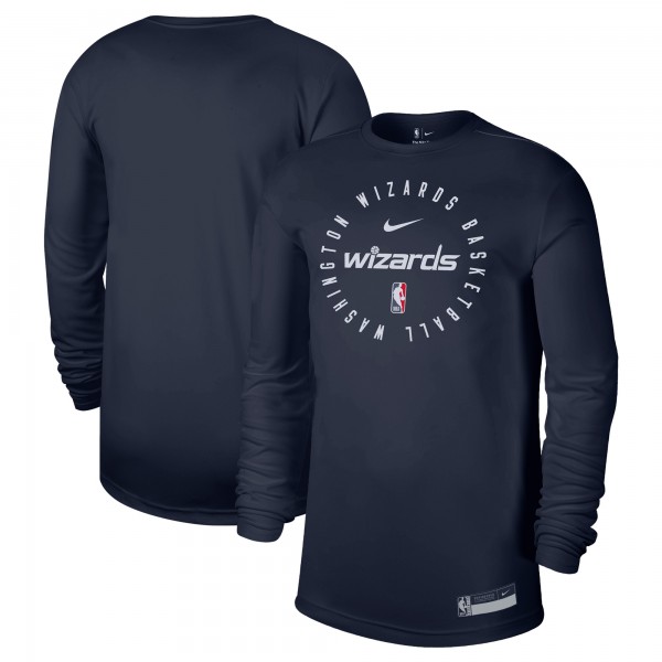 Washington Wizards Nike Navy 2024/25 Legend On-Court Practice Long Sleeve T-Shirt