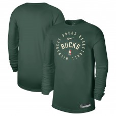 Футболка с длинным рукавом Milwaukee Bucks Nike 2024/25 Legend On-Court Practice - Hunter Green
