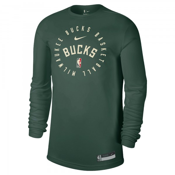 Футболка с длинным рукавом Milwaukee Bucks Nike 2024/25 Legend On-Court Practice - Hunter Green