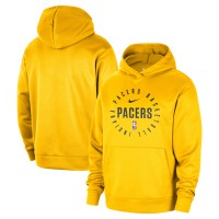 Indiana Pacers Nike Gold 2024/25 Spotlight On-Court Practice Performance Pullover Hoodie