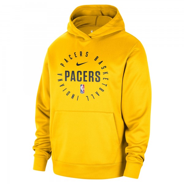 Indiana Pacers Nike Gold 2024/25 Spotlight On-Court Practice Performance Pullover Hoodie
