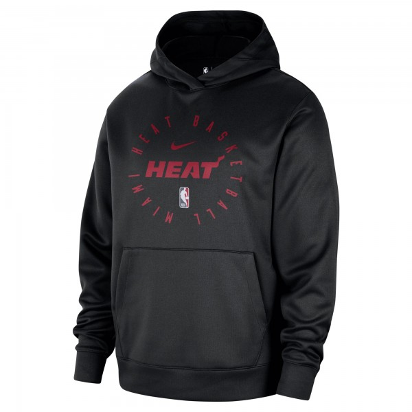 Толстовка Miami Heat Nike Black 2024/25 Spotlight On-Court Practice Performance